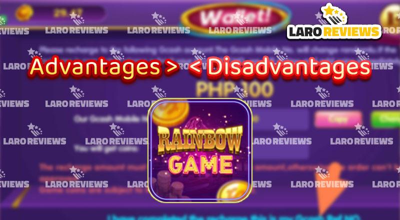 Basahin at alamin ang iba’t ibang mga advantage at disadvantage ng paggamit ng Rainbow Game Cash Out system.