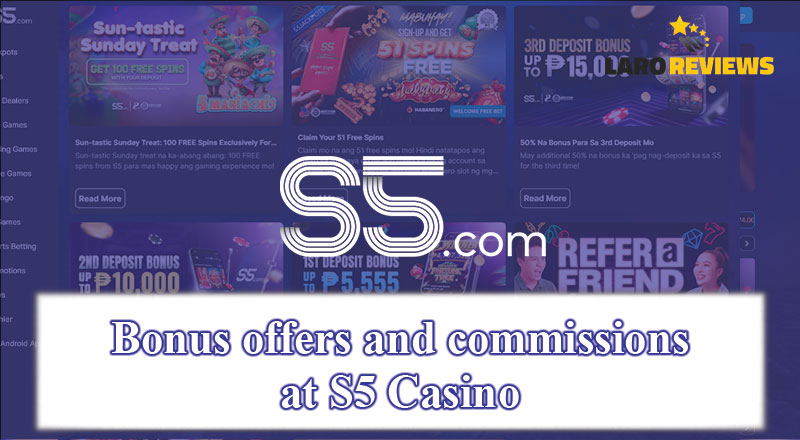 Alamin kung ano ano ang mga bonus at tampok na handog ng S5 Casino.