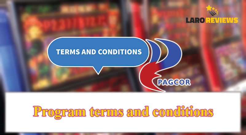 Basahin ang mga kondisyon sa paggamit ng PAGCOR Online Casino Free 100.